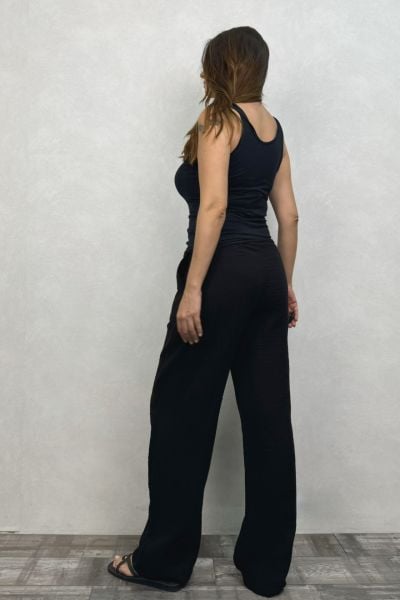 Ceres Müslin Pantolon - Siyah