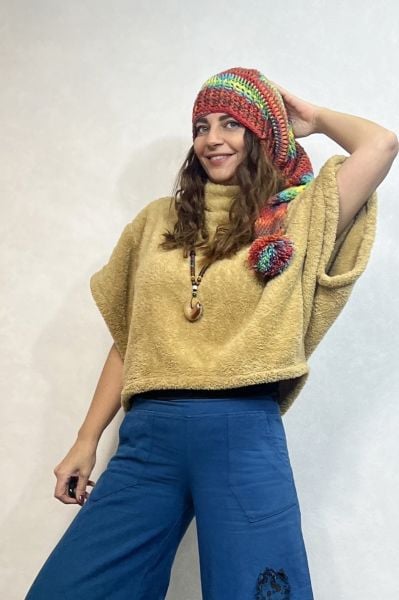 El Örgüsü Batik Kukuletalı Bere 2- Renkli