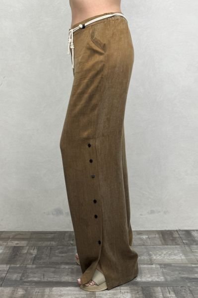 Lamante Okaliptus Tasarım Pantolon - Taba
