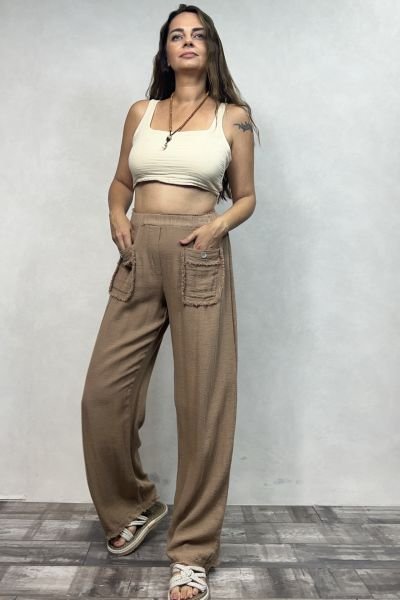 Aura Pantolon Praline - Kahve