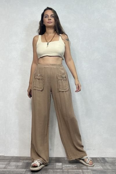 Aura Pantolon Praline - Kahve