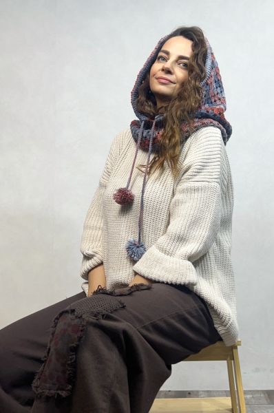 El Örgüsü Batik Balaclava - Renkli