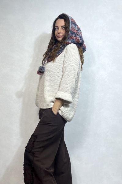 El Örgüsü Batik Balaclava - Renkli