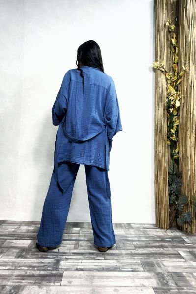 Ceres Müslin Pantolon Moonlight Blue- Mavi
