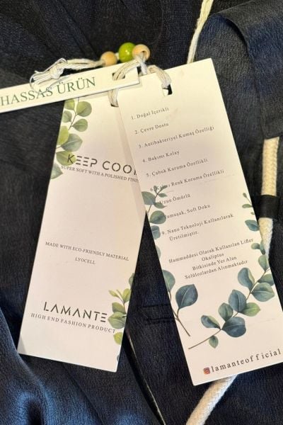 Lamante Okaliptus Tasarım Pantolon - Antrasit