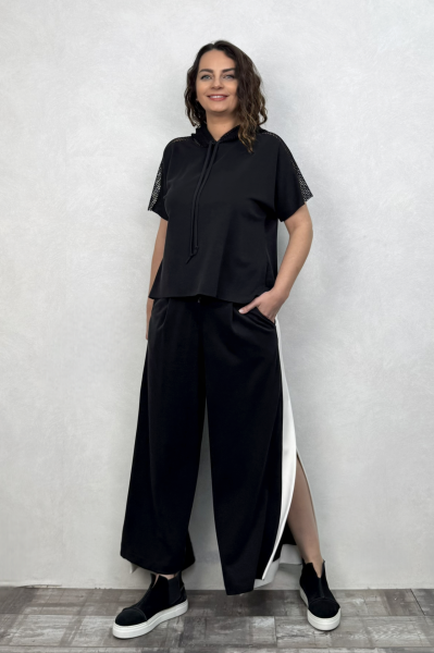Lamante Nona Modal Kapşonlu Bluz - Siyah