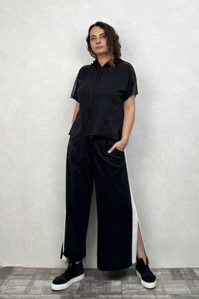 Lamante Nona Modal Kapşonlu Bluz - Siyah