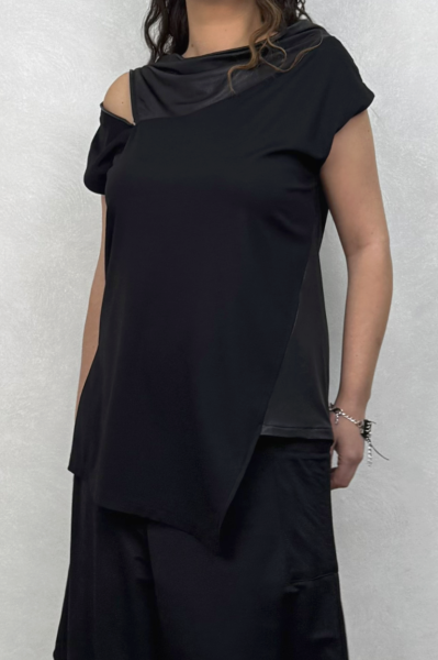 Lamante Omuz Detaylı Bluz - Siyah