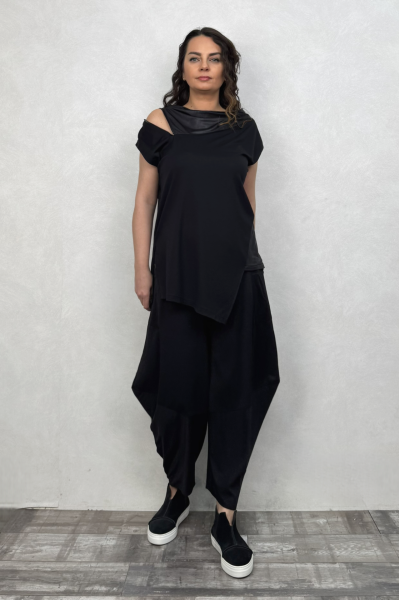 Lamante Omuz Detaylı Bluz - Siyah
