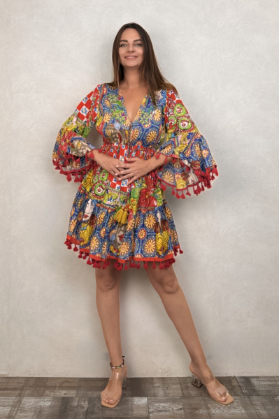 Antica Sartoria Tasarım Elbise - Kırmızı