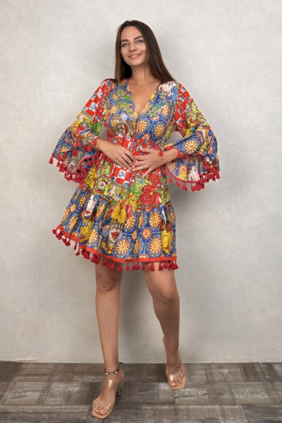 Antica Sartoria Tasarım Elbise - Kırmızı