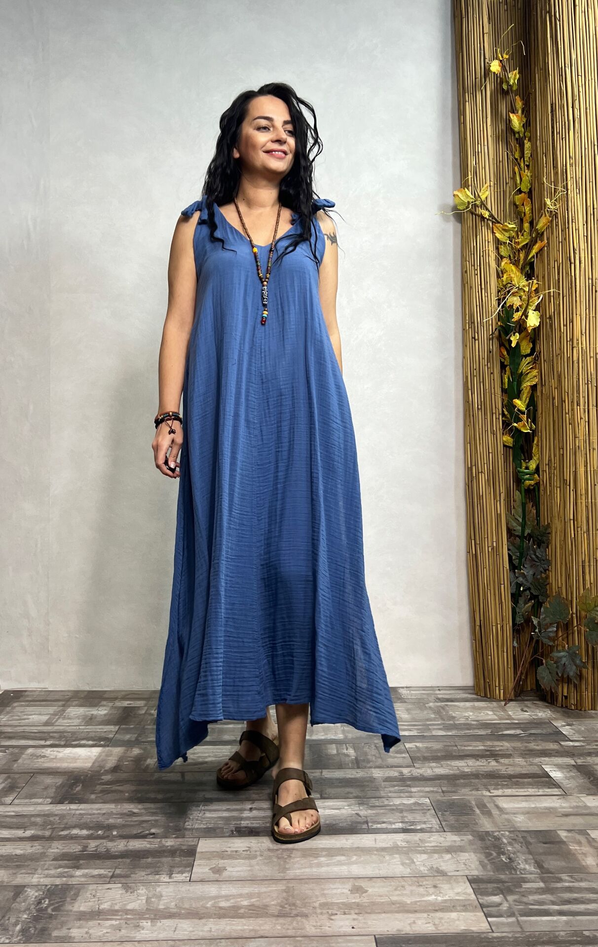 Minerva Müslin Elbise Moonlight Blue - Mavi