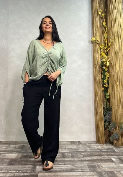 Venüs Müslin Bluz Mint - Yeşil