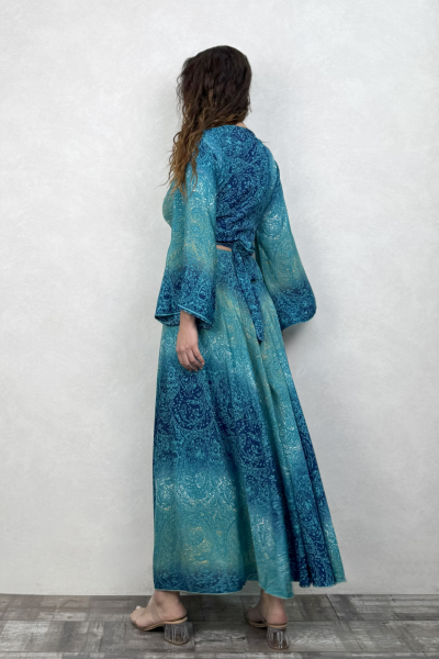 İpek Pantolon Etek - Turkuaz