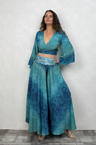 İpek Pantolon Etek - Turkuaz