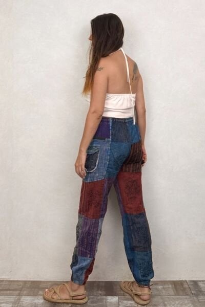 Nepal Patch Kargo Pantolon - Mavi 1