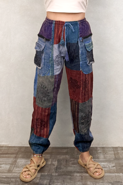 Nepal Patch Kargo Pantolon - Mavi 1
