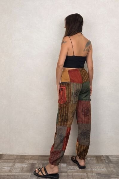 Nepal Patch Kargo Pantolon - Hardal