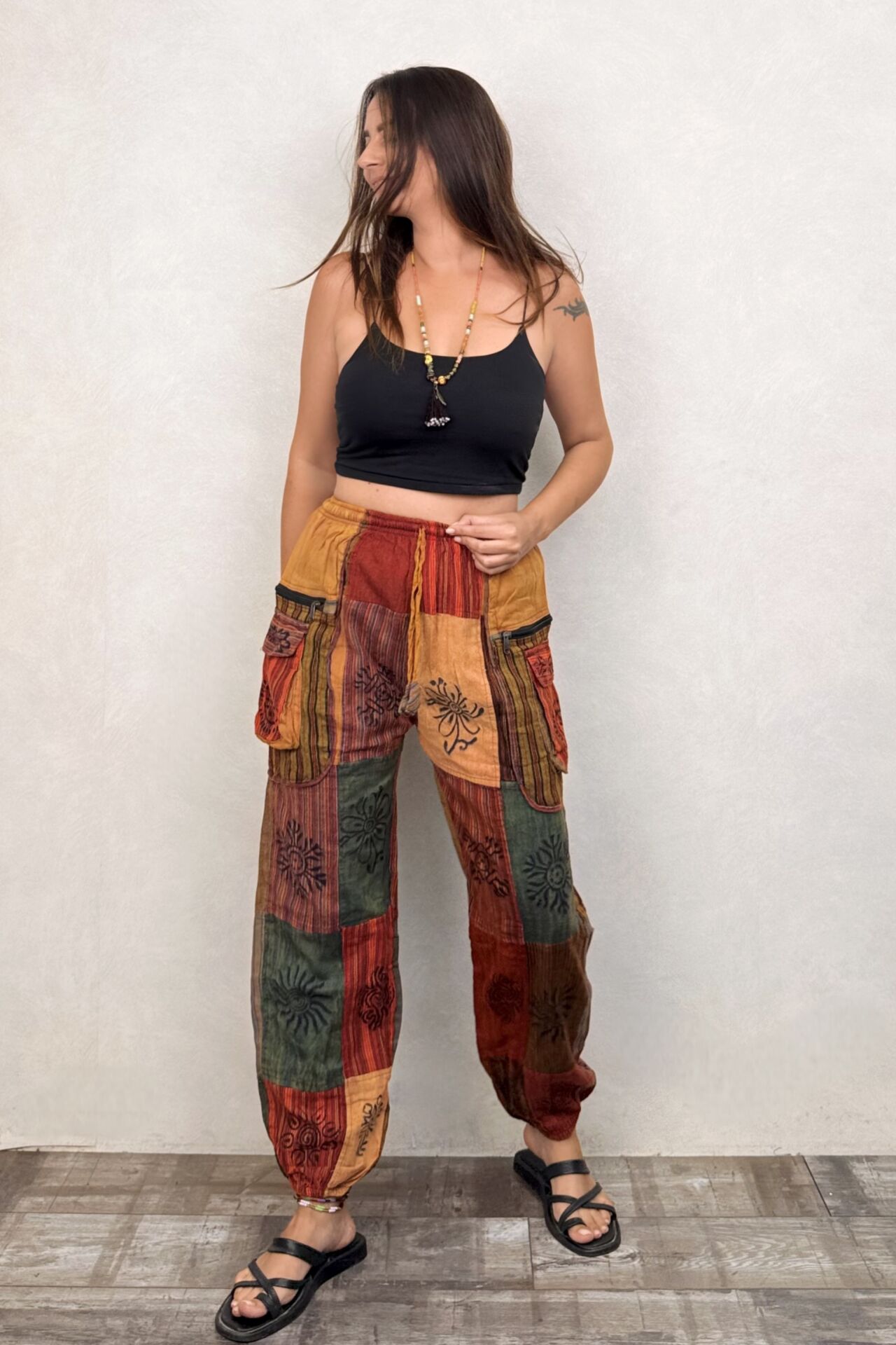 Nepal Patch Kargo Pantolon - Hardal