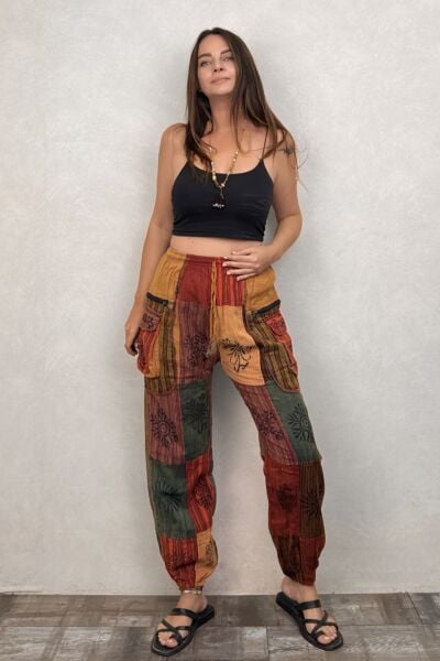 Nepal Patch Kargo Pantolon - Hardal