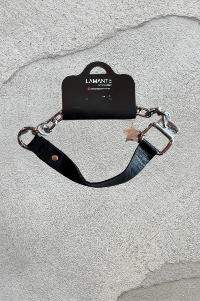 Lamante Tasma Kolye - Siyah Silver