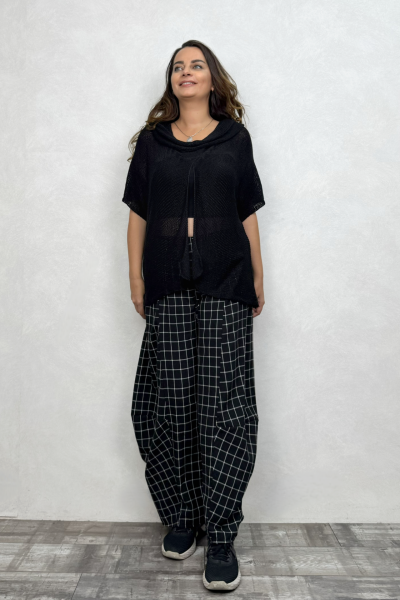 Degaje Merserize Bluz  - Siyah