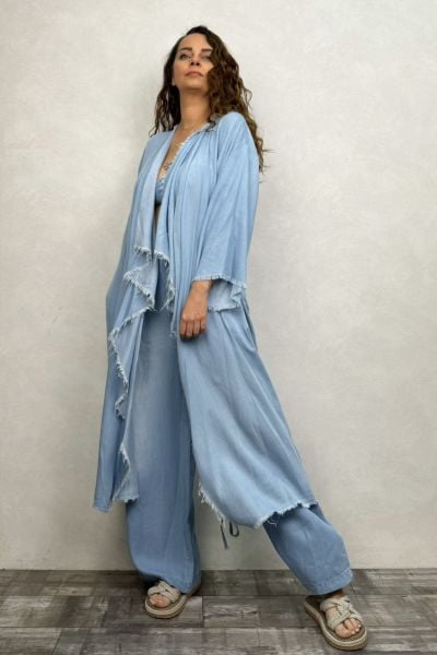 Blanca Tencel Kaftan - Mavi