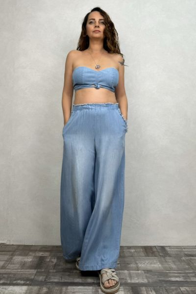 Blanca Tencel Pantolon - Mavi