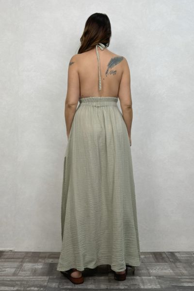 Lilith Müslin Elbise Sea Green - Su Yeşili