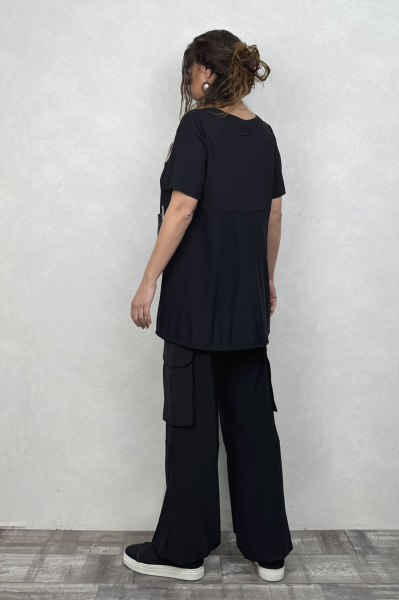 Lamante Arta Büzgülü Bluz - Siyah