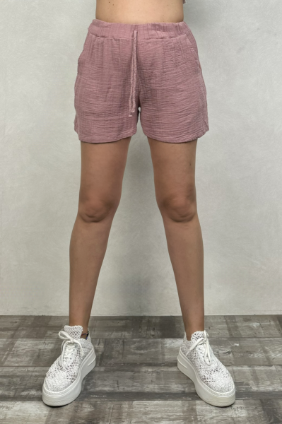 Basic Müslin Şort  Wood Rose - Yaban Gülü