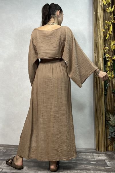 Bia Müslin Etek Praline - Kahve