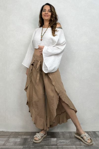 Olympos Pantolon Praline- Kahve