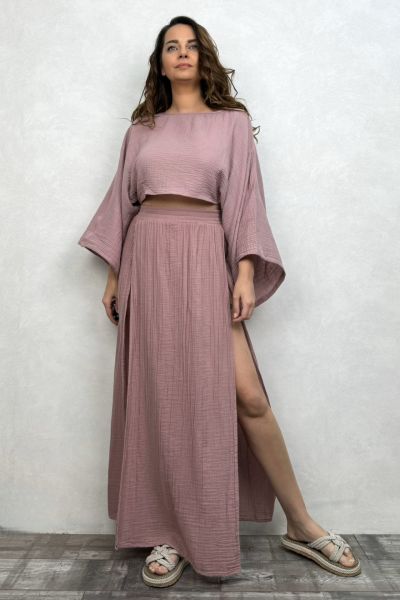 Bia Müslin Bluz Wood Rose - Yaban Gülü