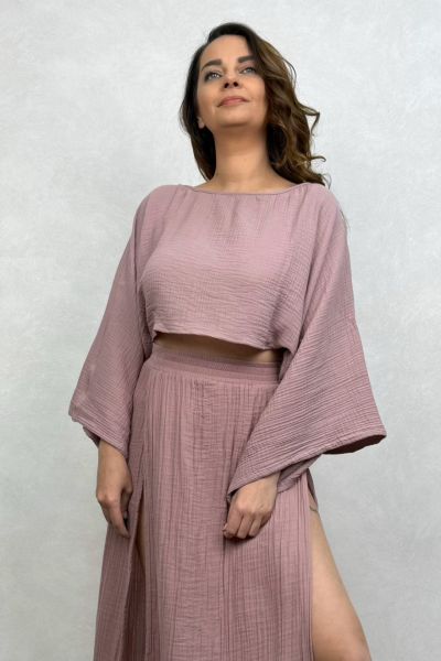 Bia Müslin Bluz Wood Rose - Yaban Gülü