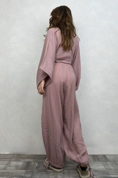 Petra Müslin Pantolon Wood Rose - Yaban Gülü