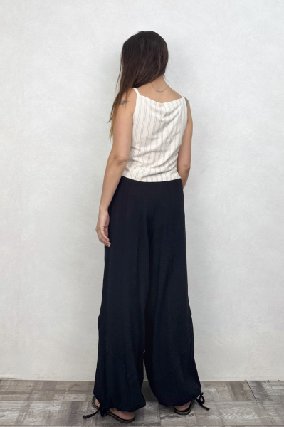 Petra Müslin Pantolon Siyah - Siyah
