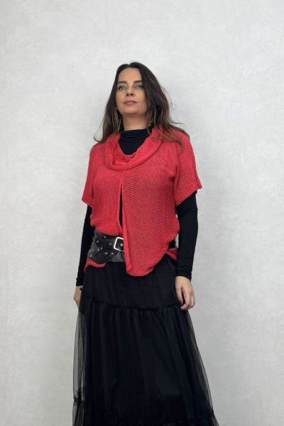 Degaje Merserize Bluz  - Nar Çiçeği