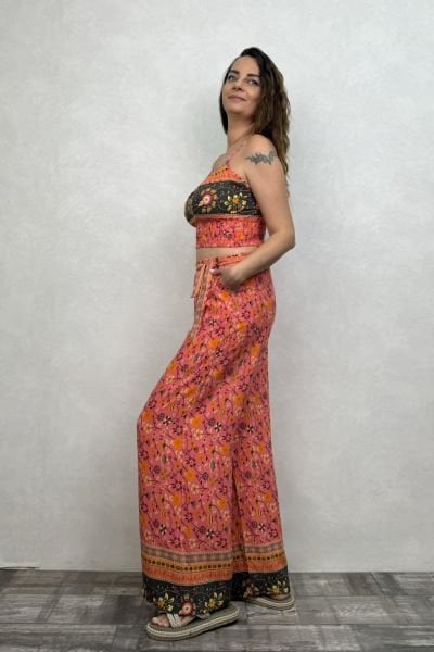 Gypsy Bohem Pantolon - Pembe