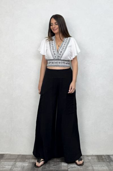 Frig Nature Baskılı Bluz - Beyaz