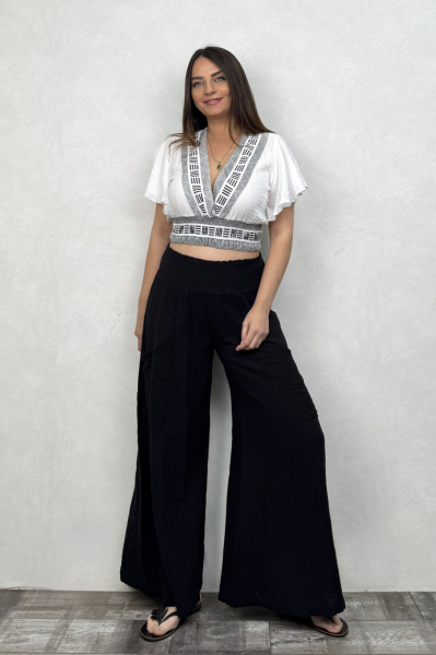 Frig Nature Baskılı Bluz - Beyaz