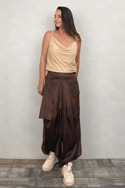 Lamante Teos Şalvar Pantolon - Kahve