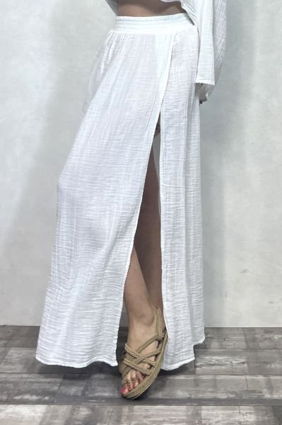 Bia Müslin Etek - Beyaz