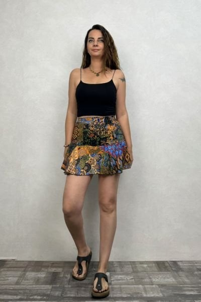 Luisa Mini Şortlu Etek - Yeşil