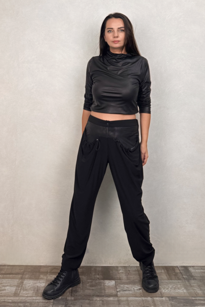 Lamante Slash Pantolon - Siyah