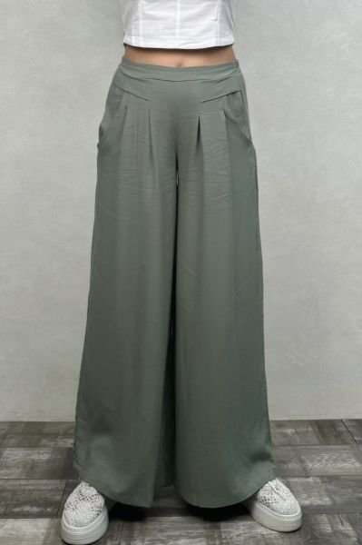 Locca Bol Paça Pantolon - Çağla Yeşili