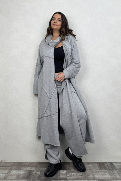 Lamante Bloom Paça Detaylı Pantolon- Gri