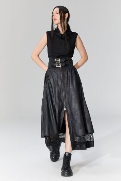 Lamante Cesar Tasarım Etek - Siyah