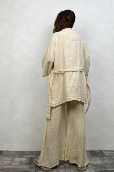 Ceres Müslin Kimono Beige- Bej