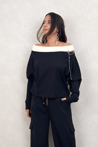 Lamante Carla Bluz - Siyah